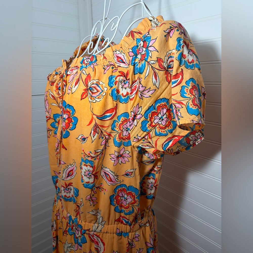 Talbots Smocked Fit & Flare Dress - Picture 6 of 8